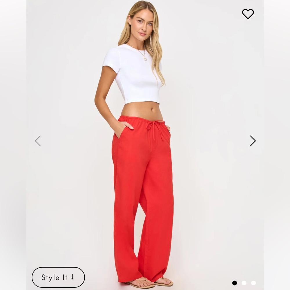 L Space Corey red pant
